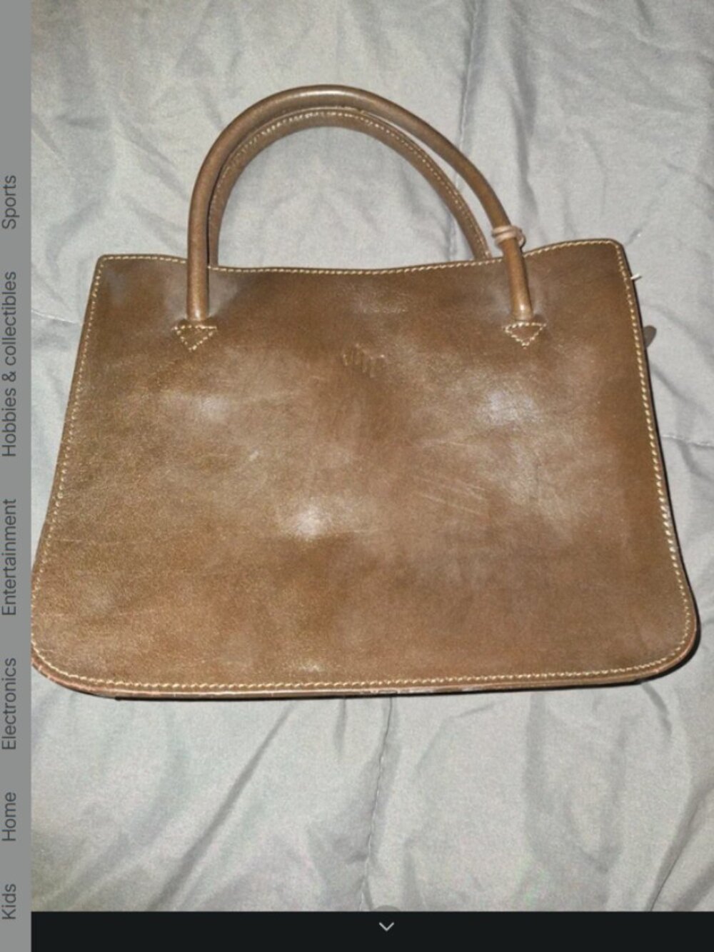 Monsac Brown Small Tote Bag